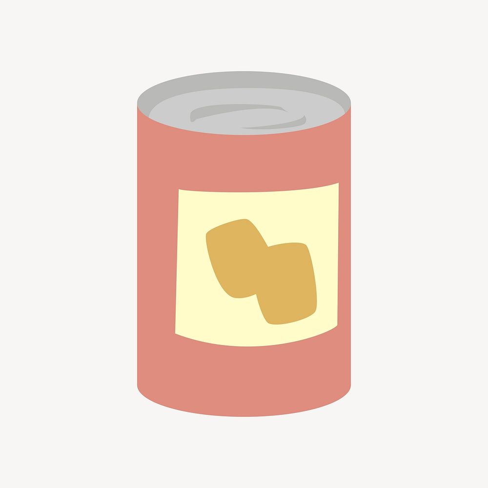 Canned meat illustration. Free public domain CC0 image.