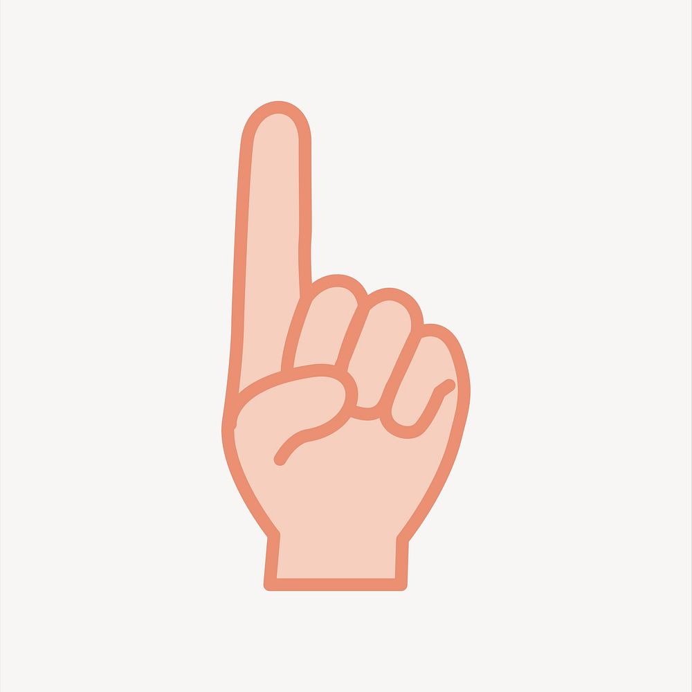 Hand sign clipart vector. Free public domain CC0 image.