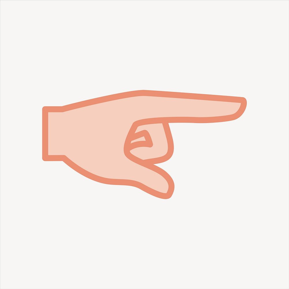 Hand sign clipart vector. Free public domain CC0 image.