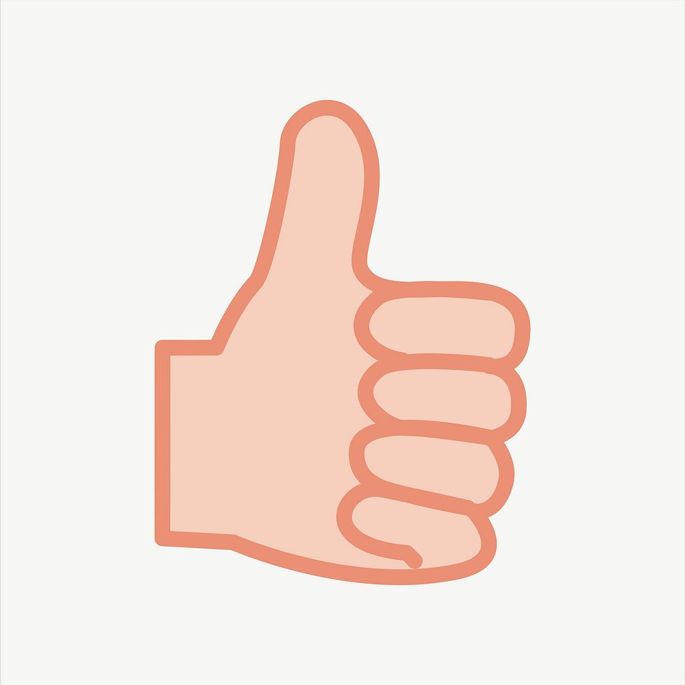 Thumbs up clipart psd. Free public domain CC0 image.