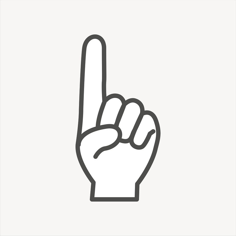 Hand sign illustration. Free public domain CC0 image.