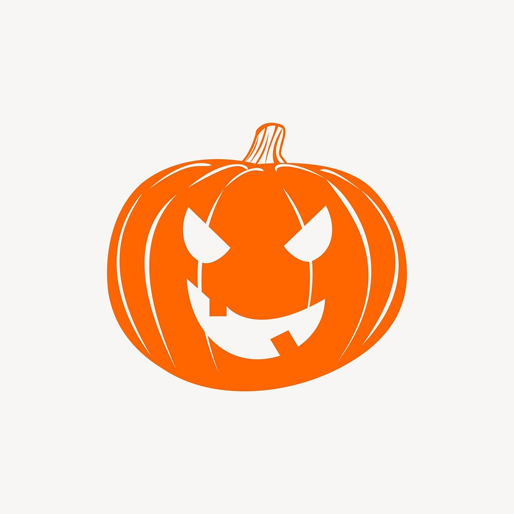 Halloween pumpkin illustration vector. Free public domain CC0 image.