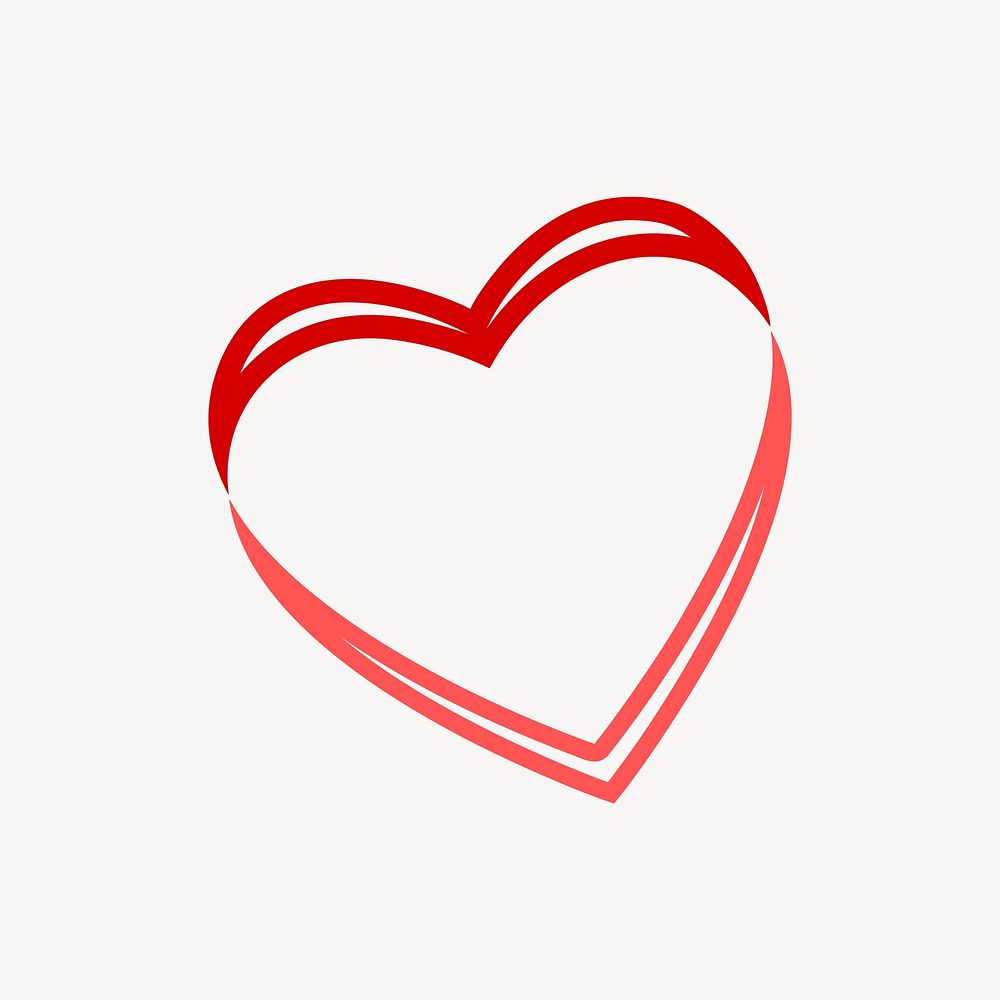 Heart illustration vector. Free public domain CC0 image.