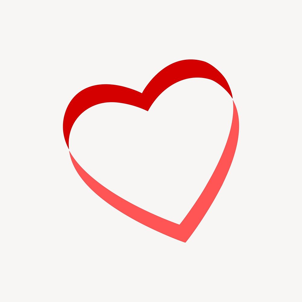 Heart illustration. Free public domain CC0 image.