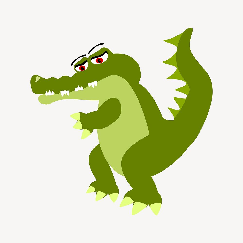 Crocodile illustration vector. Free public domain CC0 image.