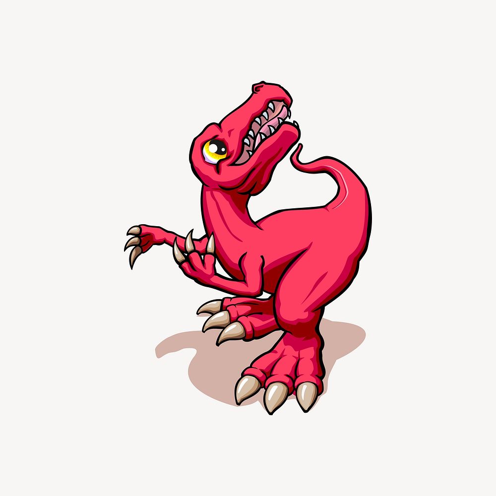 T Rex Dinosaur illustration. Free public domain CC0 image.