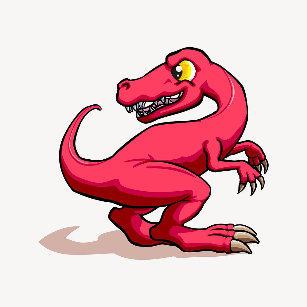 T Rex Dinosaur illustration vector. Free public domain CC0 image.