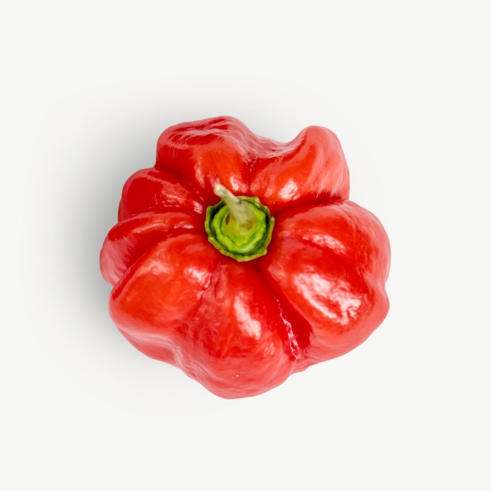 Red bell pepper collage element psd