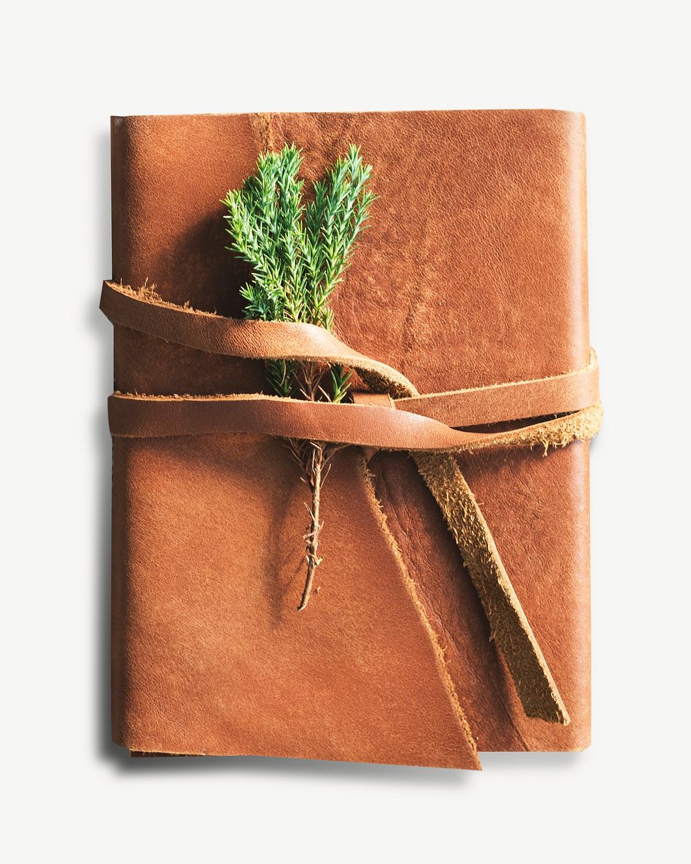 Leather journal collage element psd