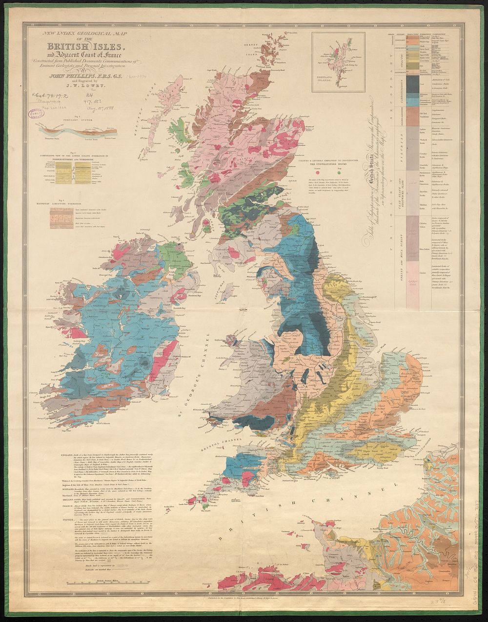             New index geological map of the British Isles, and adjacent coast of France constructed from published…