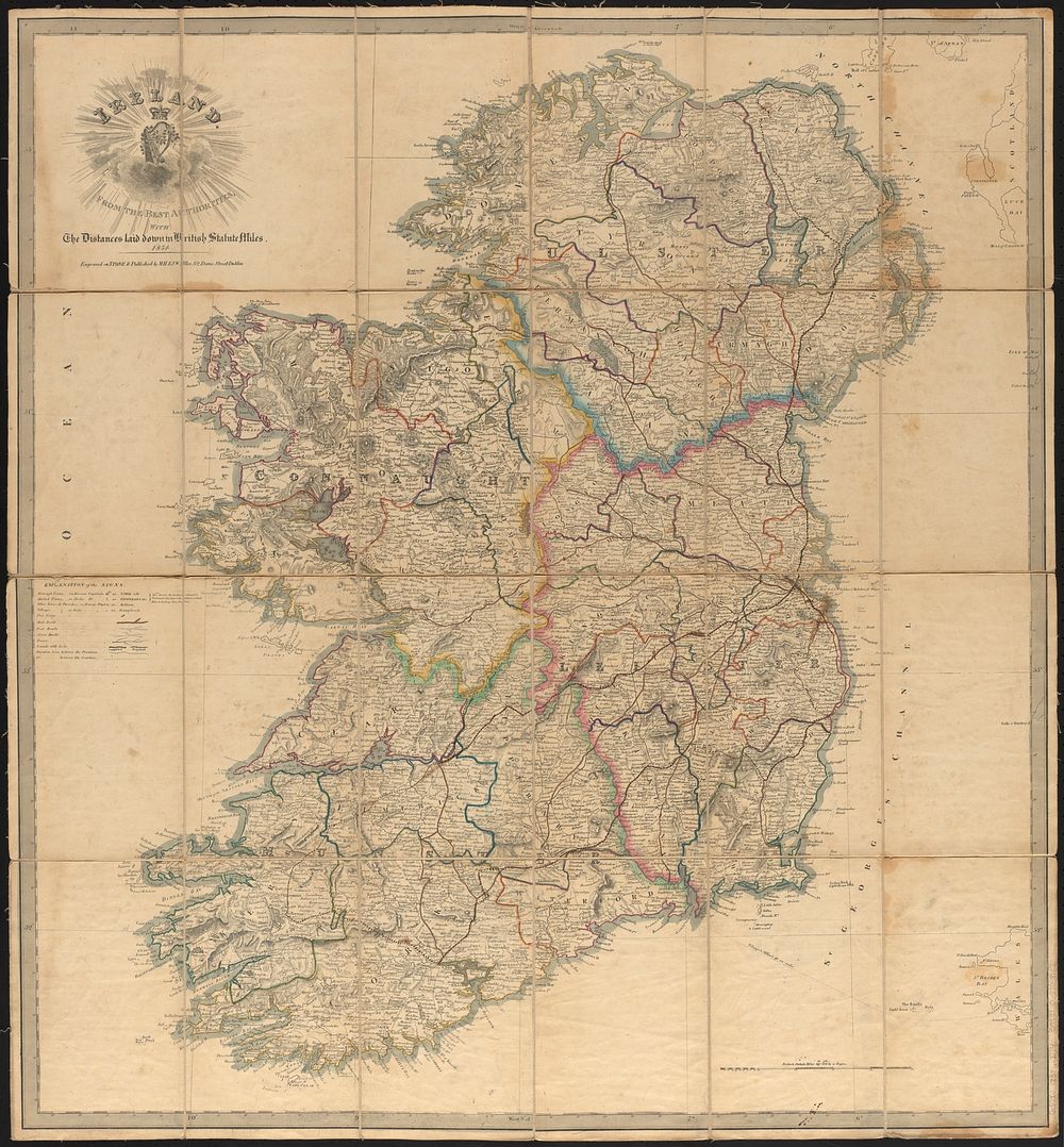             Ireland : from the best authorities, with the distances laid down in British statute miles          