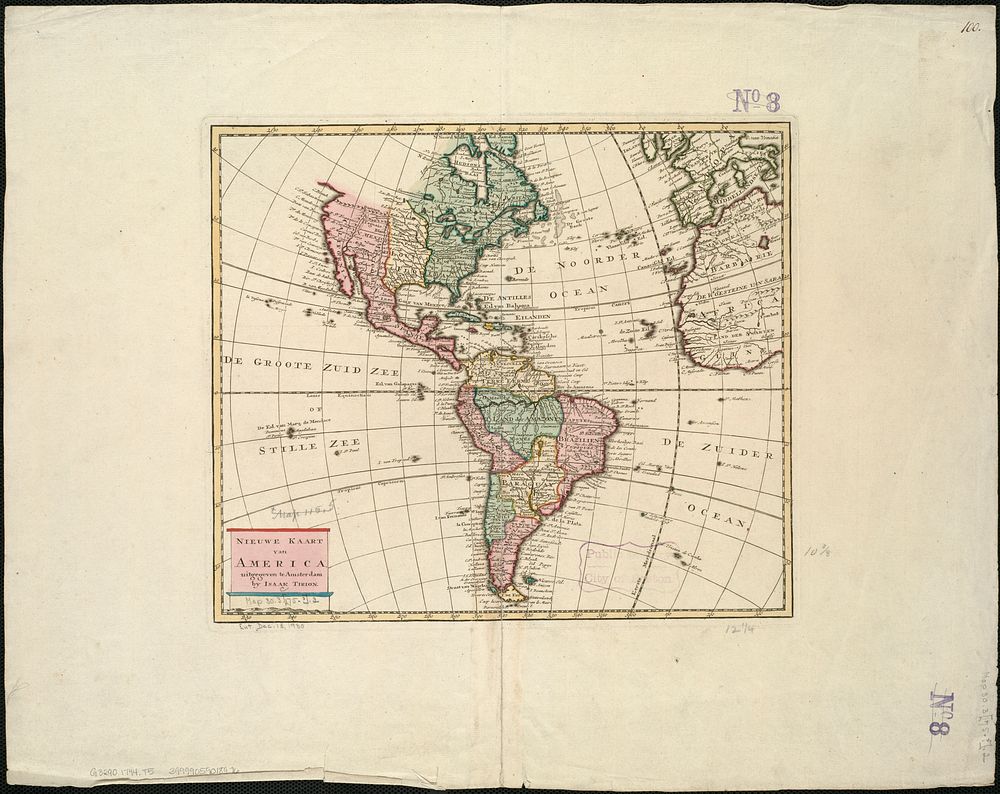             Nieuwe kaart van America uitgegeven te Amsterdam          