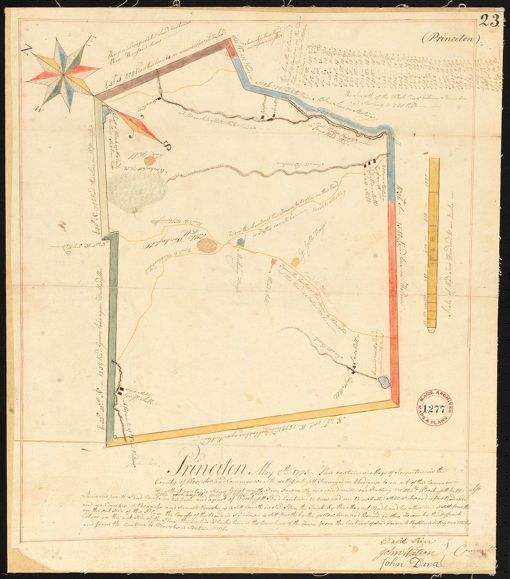             Plan of Princeton, surveyor's name not given, dated May 6, 1795.          