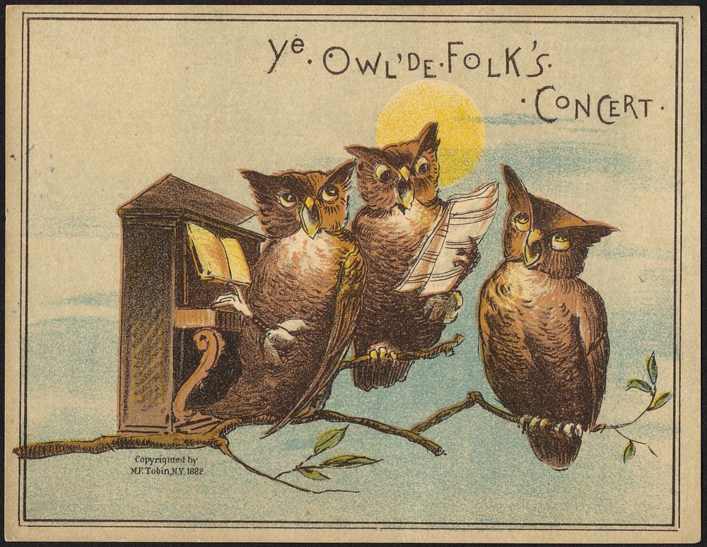            Ye owl'de folk's concert.          