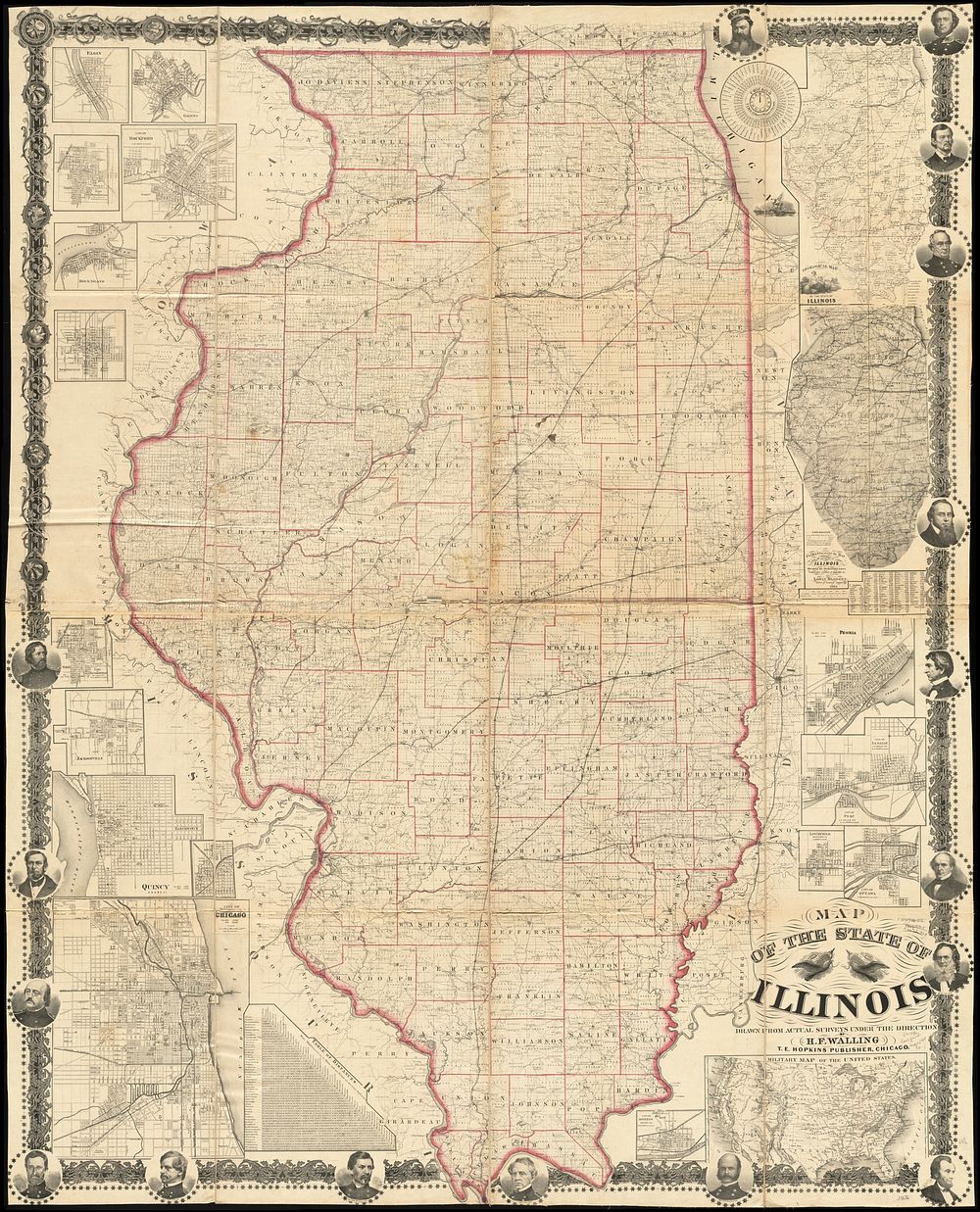             Map of the state of Illinois          