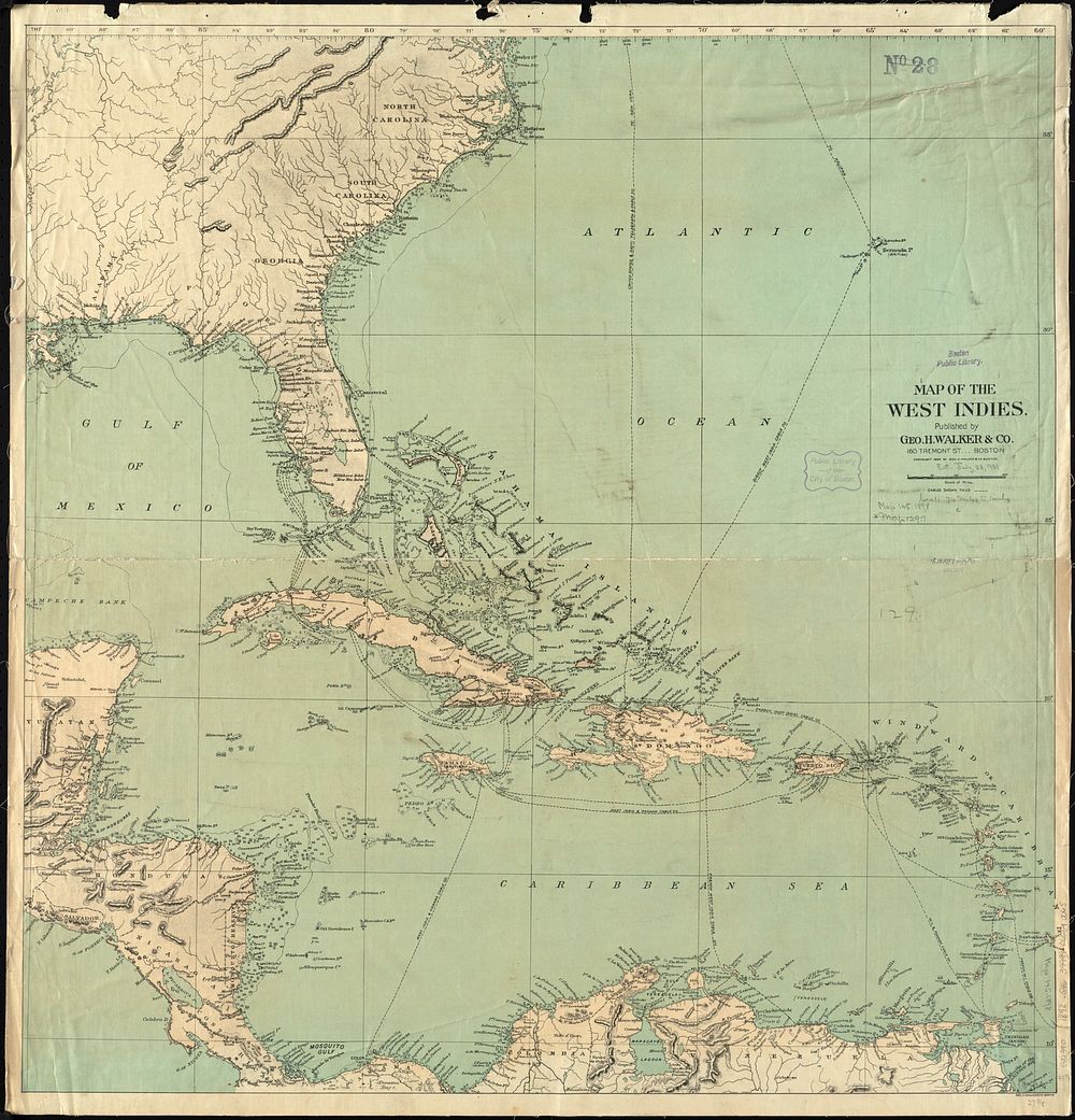             Map of the West Indies          