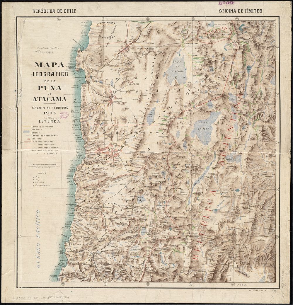             Mapa jeografico de la Puna de Atacama          