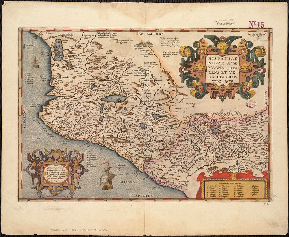             Hispaniae novae sivae magnae, recens et vera desciptio : 1579          