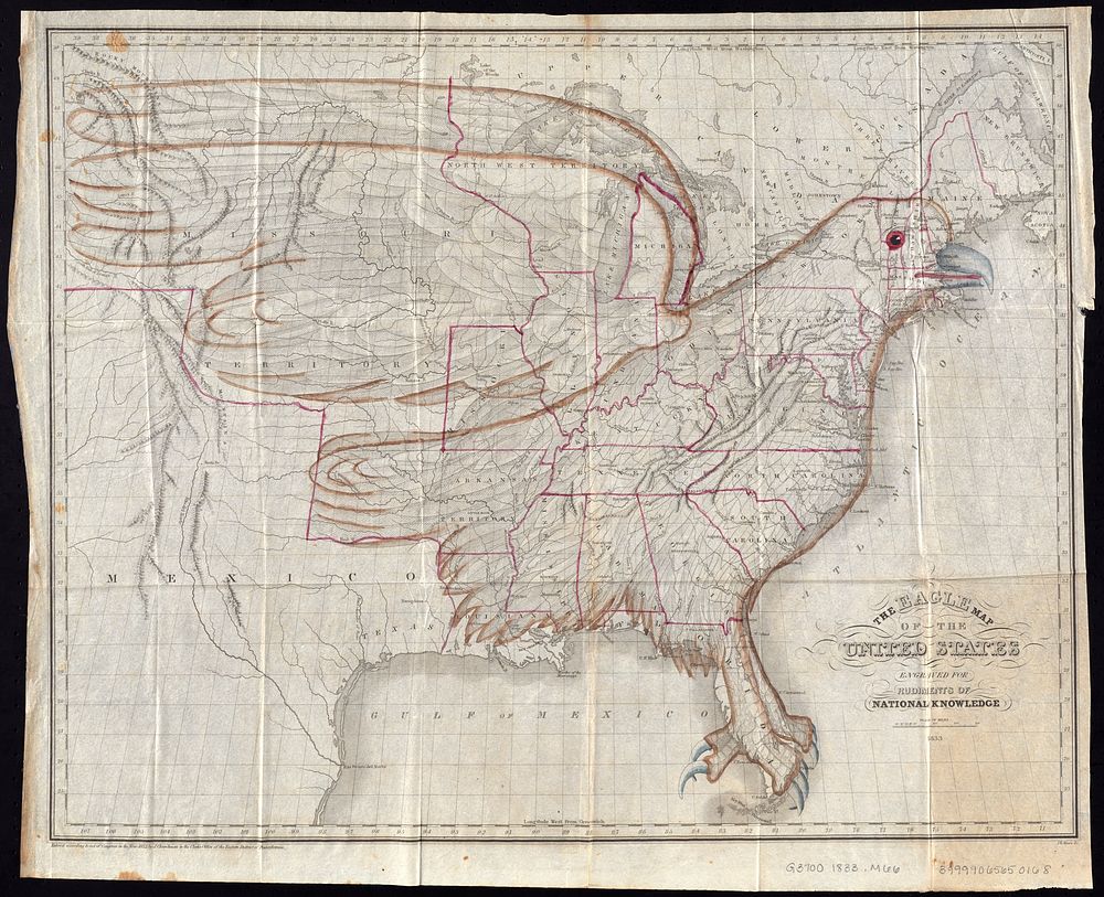             The eagle map of the United States          