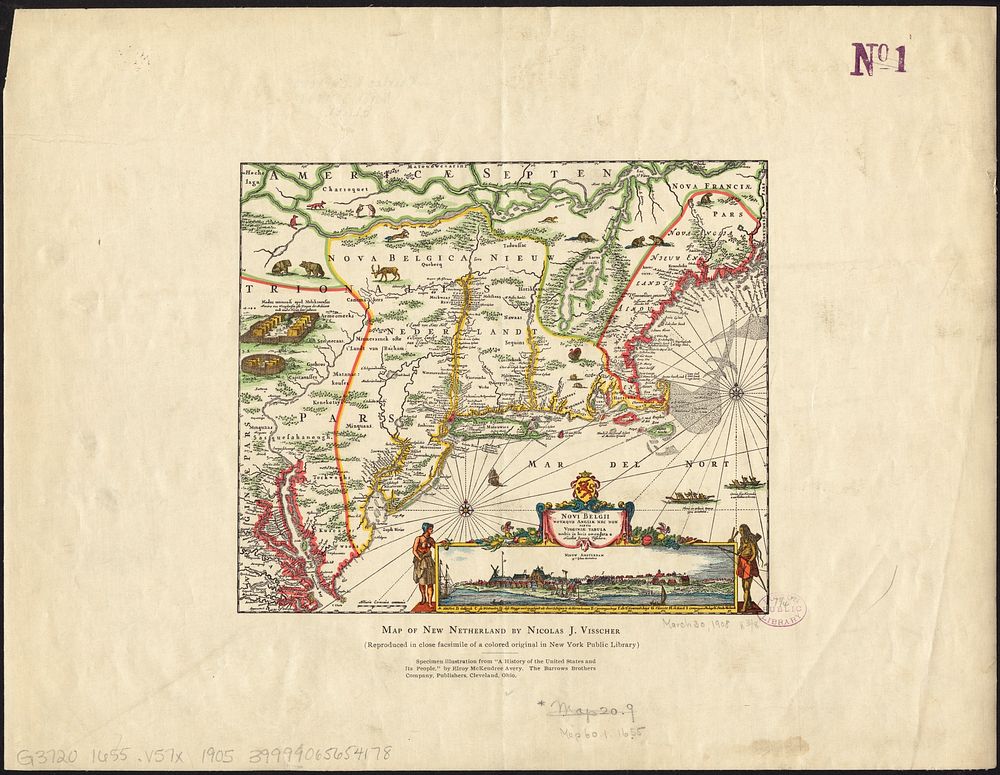             Novi Belgii Novaeque Angliae nec non partis Virginiae tabula          