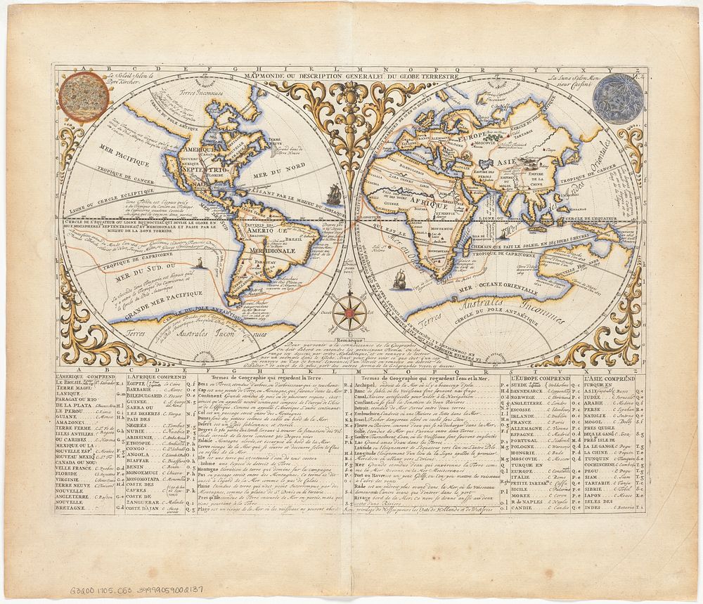             Mappmonde ou description generale du globe terrestre          