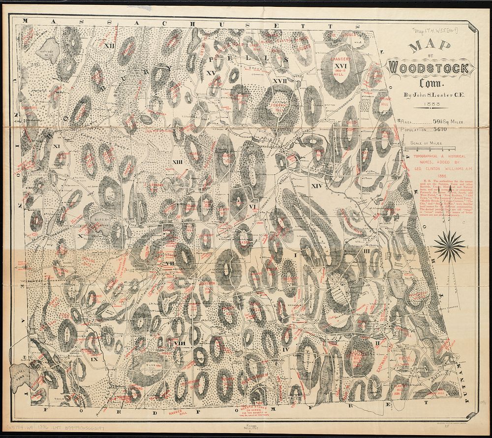             Map of Woodstock, Conn          