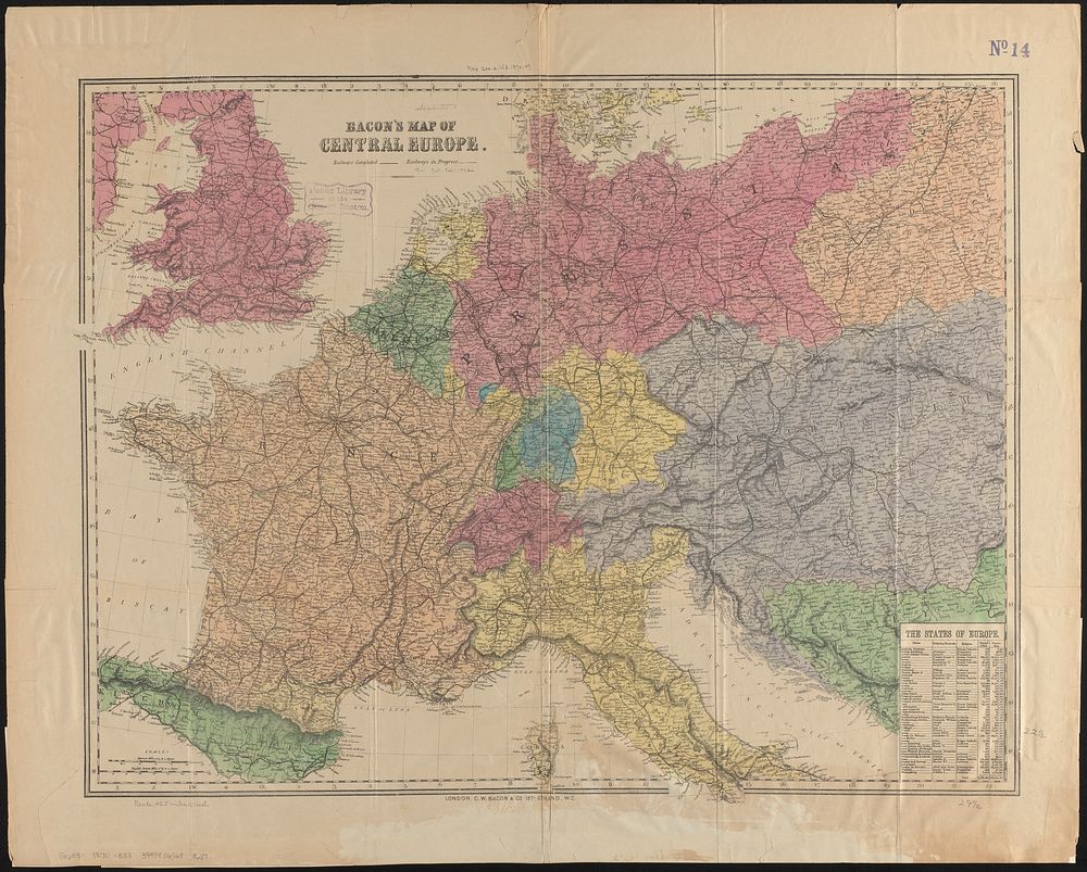             Bacon's map of Central Europe          