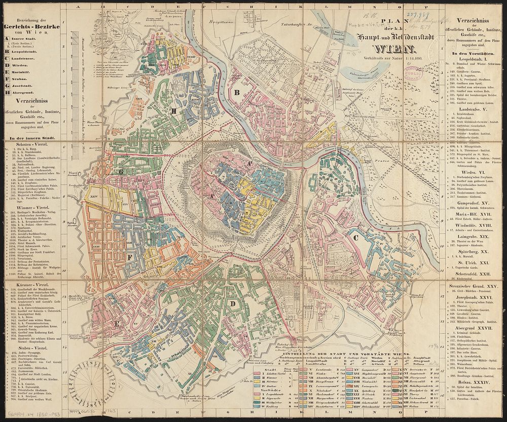             Plan der k.k. haupt- und residenzstadt Wien          