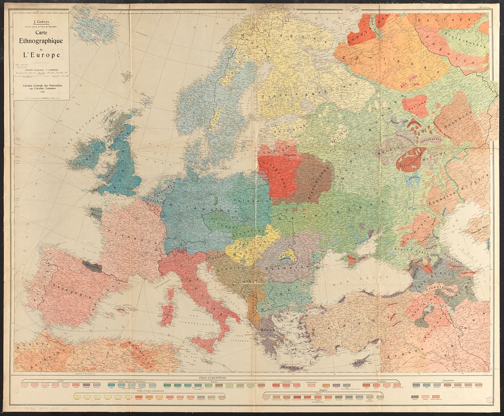             Carte ethnographique de l'Europe          