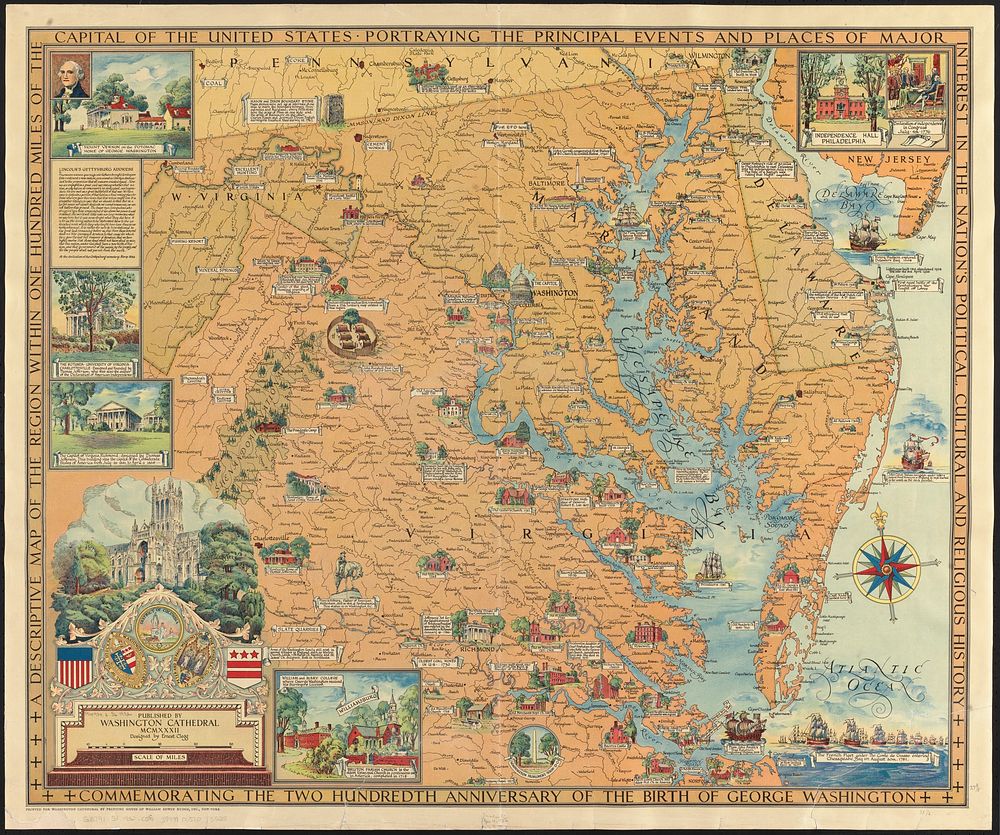             A descriptive map of the region within one hundred miles of the capital of the United States : portraying the…