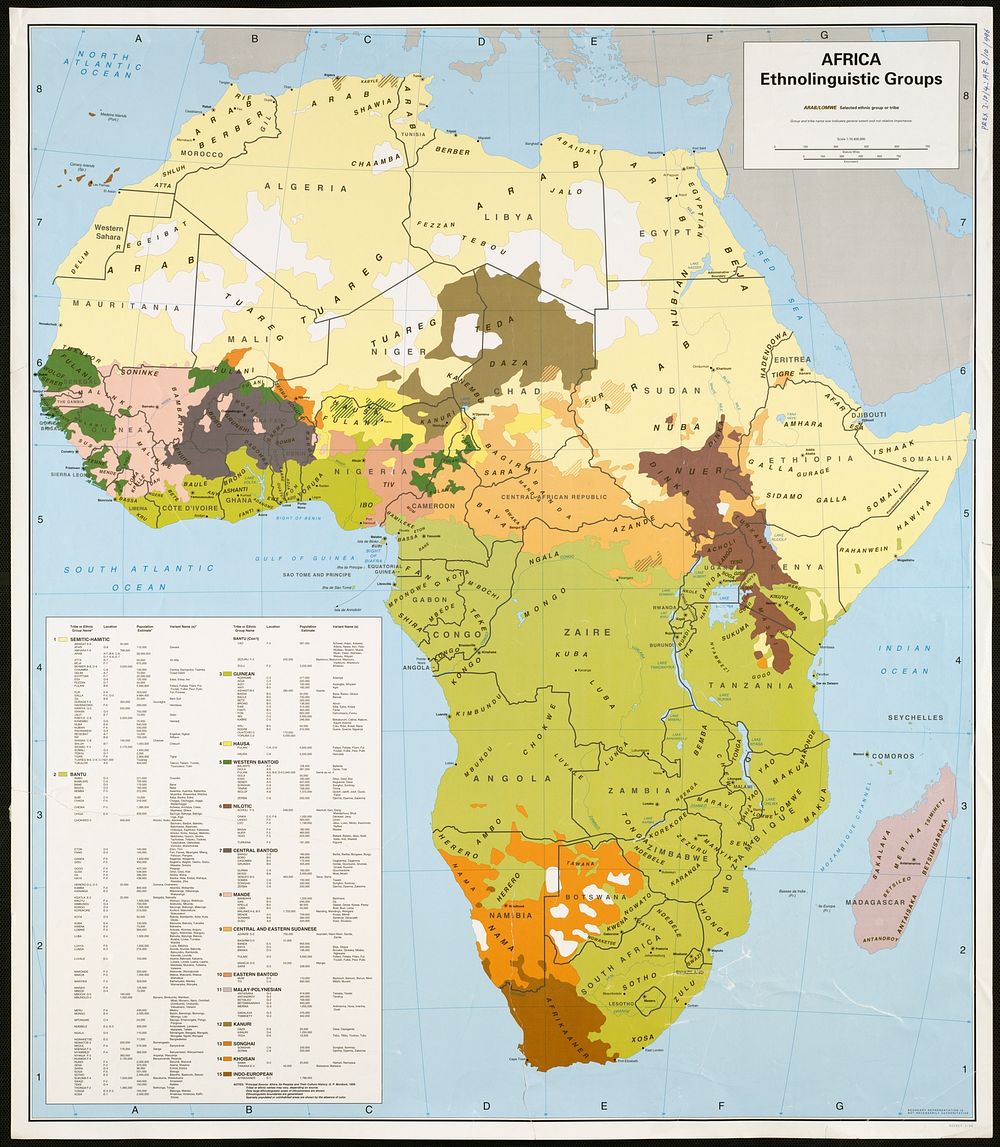            Africa, ethnolinguistic groups          