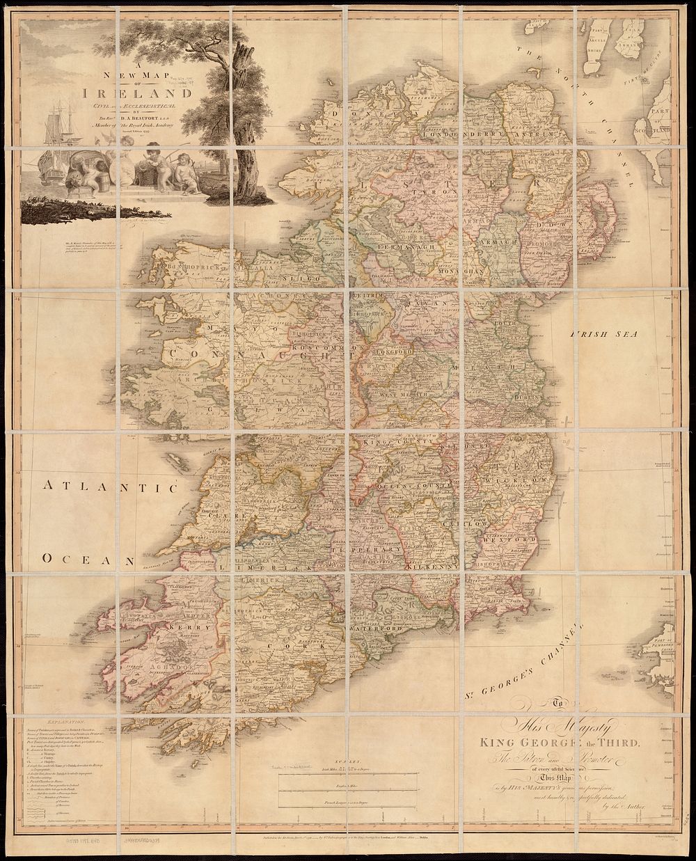             A new map of Ireland : civil and ecclesiastical          
