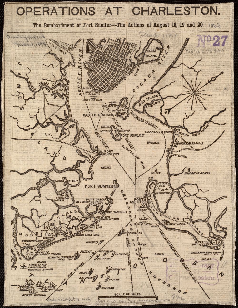             Operations at Charleston : the bombardment of Fort Sumter : the actions of August 18, 19 and 20          