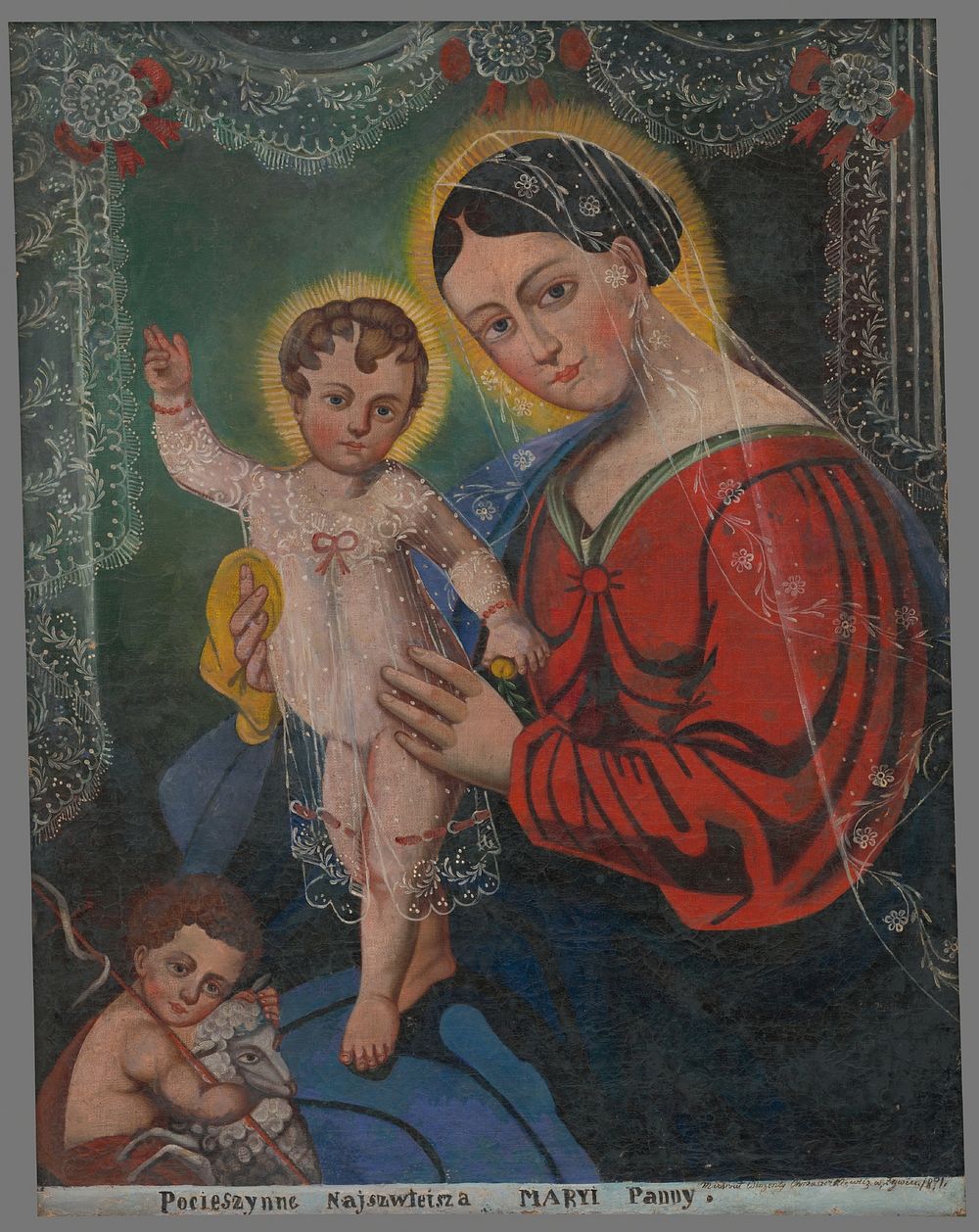 Madonna with baby jesus and john the baptist, Wincenty Chrząstkiewicz