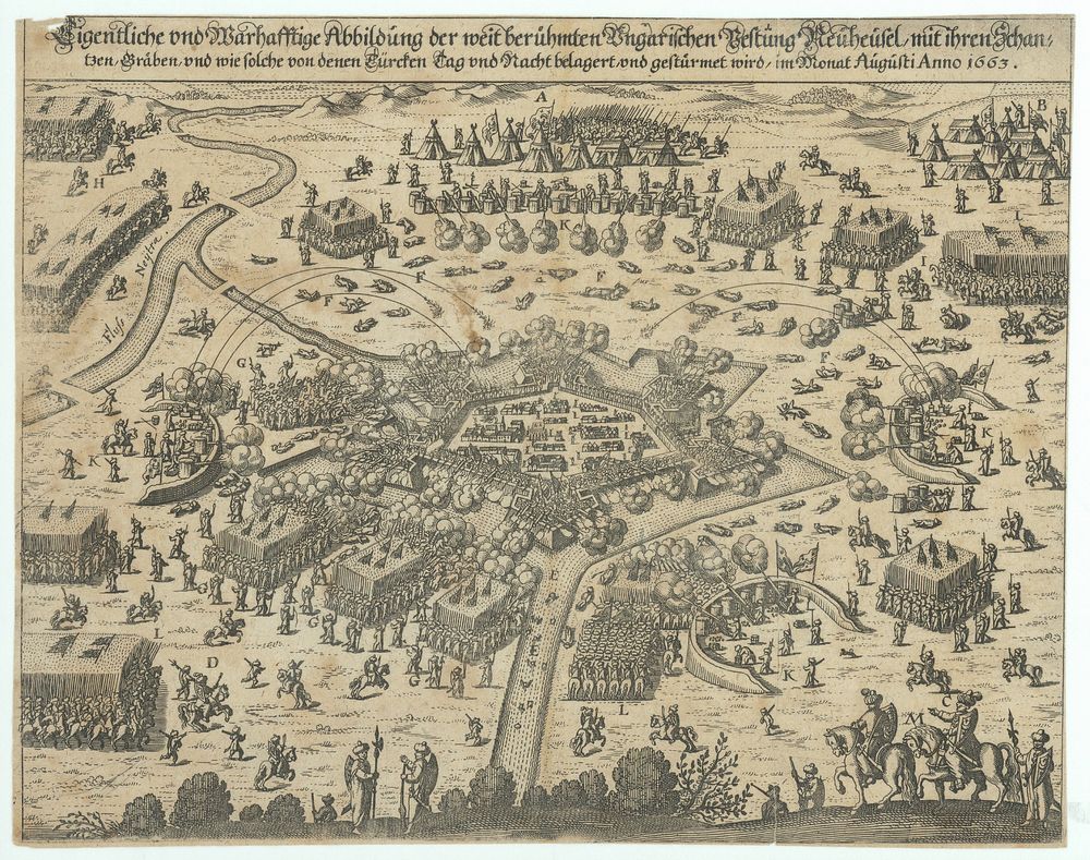 The siege of new castles by the turks in august 1663