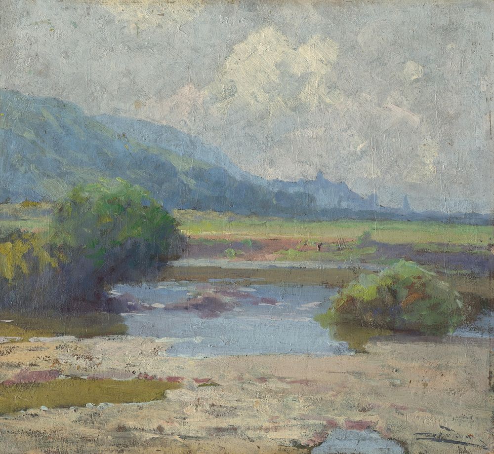 Summer landscape from košice by Lajos Csordák