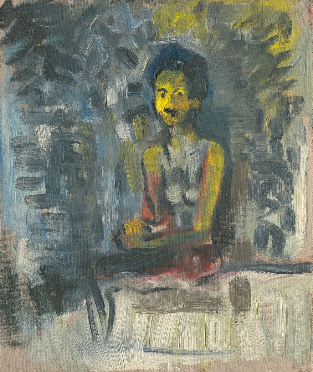 Seated woman by Arnold Peter Weisz Kubínčan