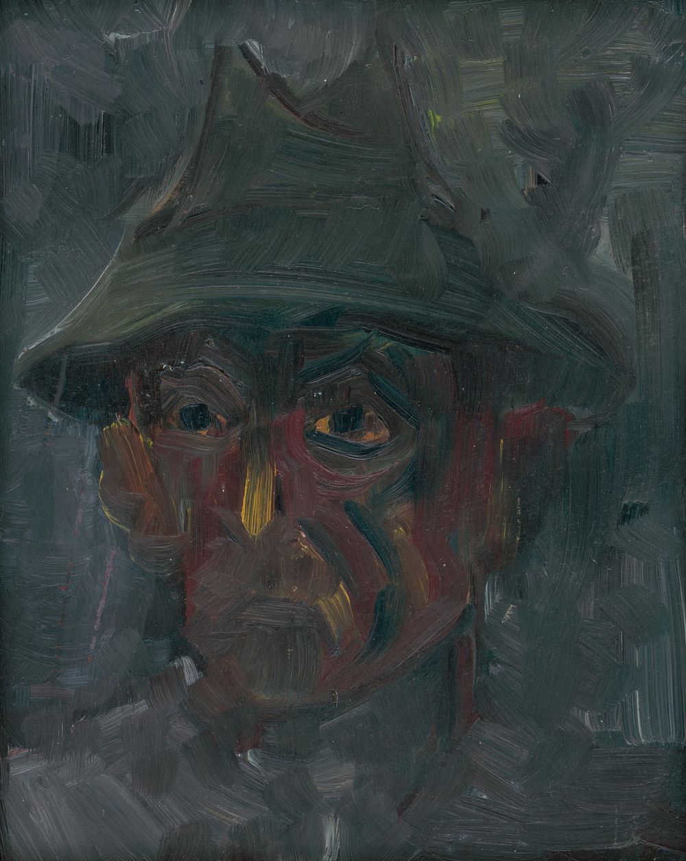 Head of a man in a hat by Arnold Peter Weisz Kubínčan