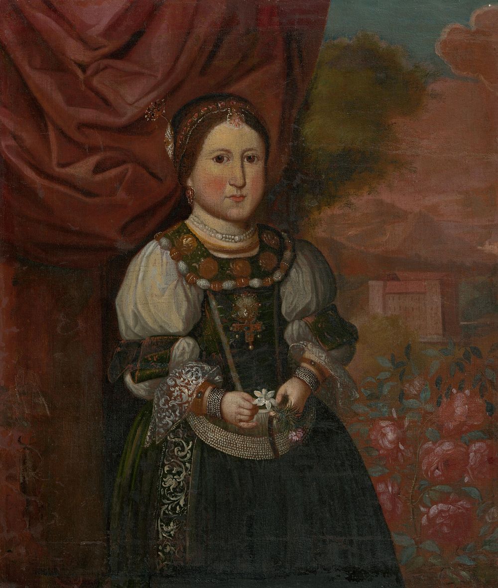 Portrait of a girl in a landscape