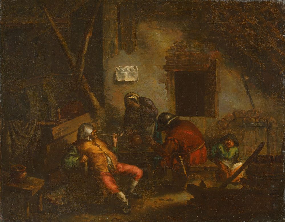 Smokers (allegory of smell), Adriaen Van Ostade