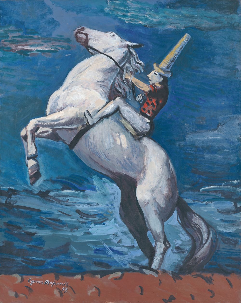 Rider by seashore by Cyprián Majerník