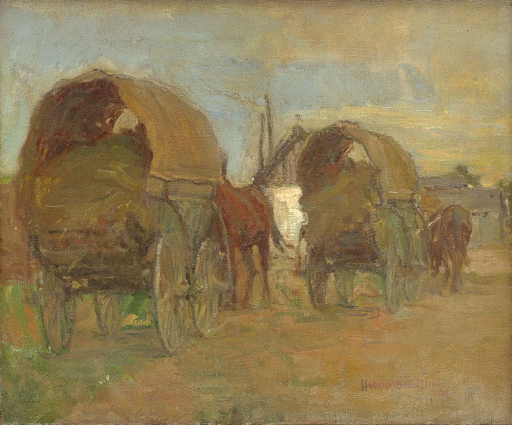 Gypsy caravans by Elemír Halász-Hradil