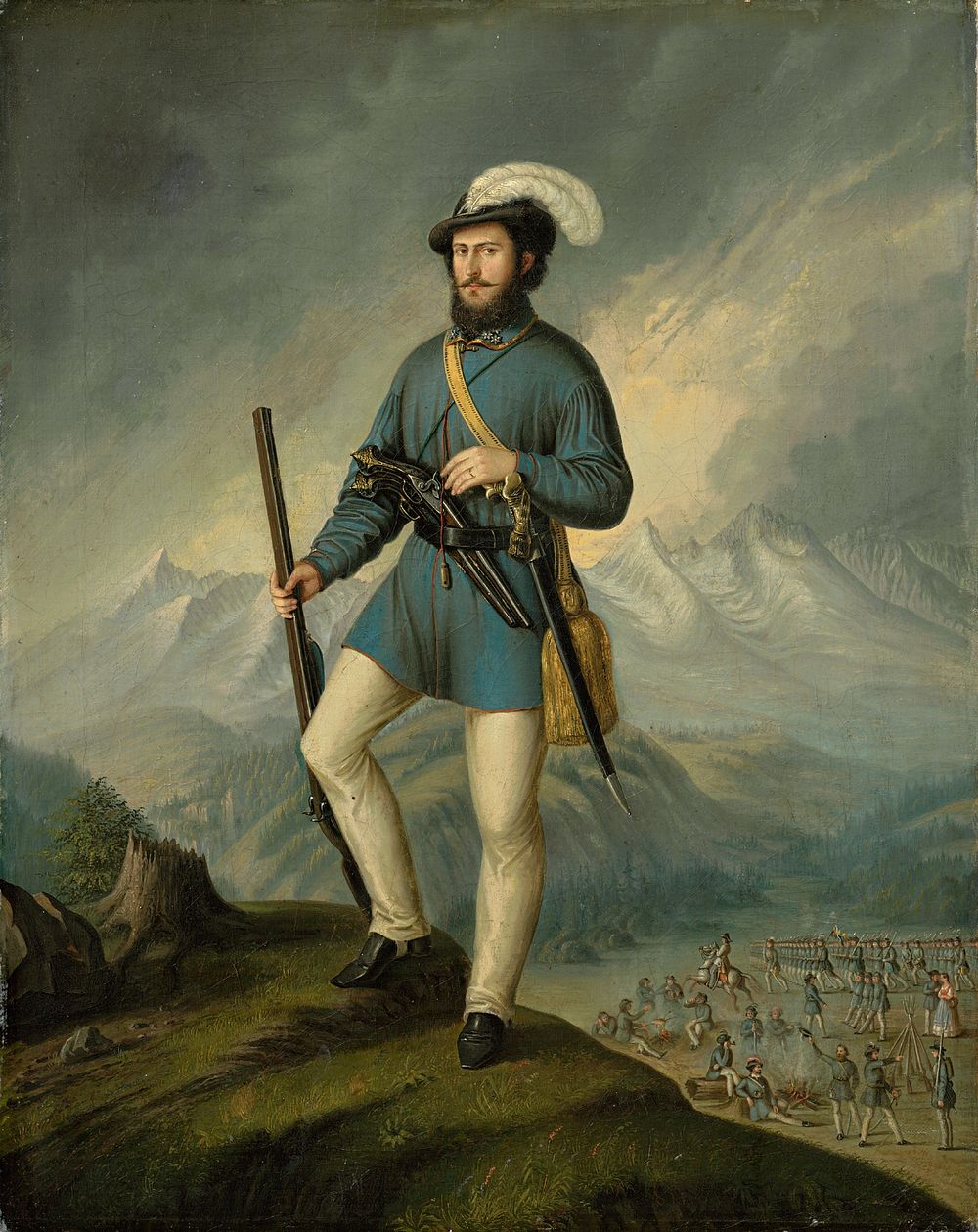 Portrait of ján francisci as captain of the slovak volunteers, Peter Michal Bohuň