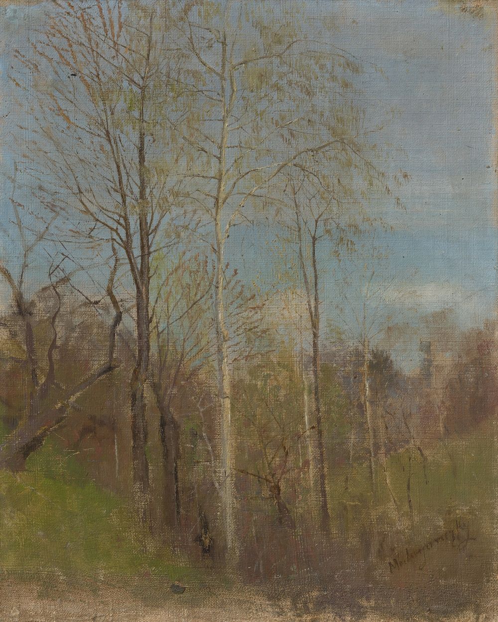 Spring motif by László Mednyánszky