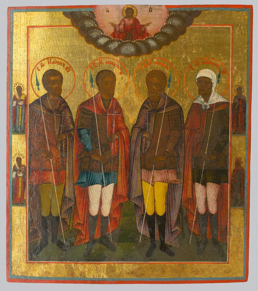 Group of four saints, Russian Icon Painter