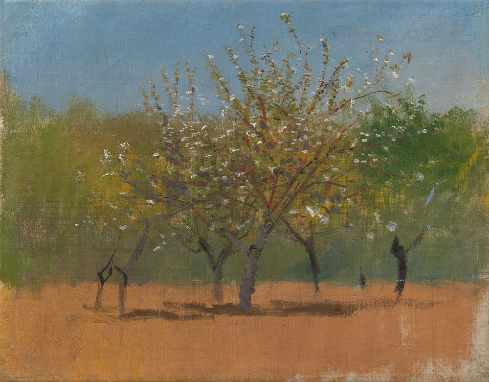 Trees in bloom by László Mednyánszky