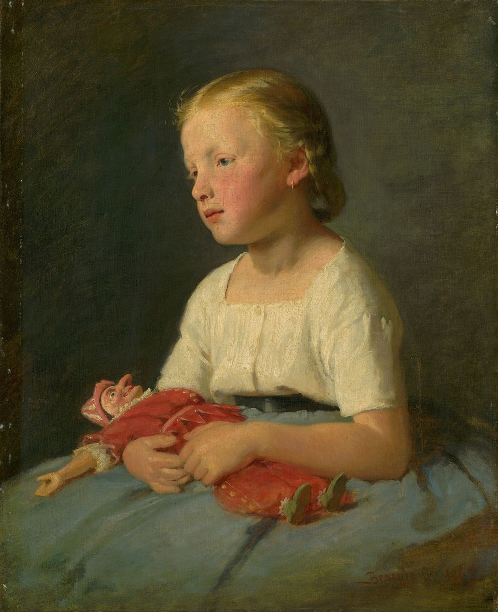 Little girl with a doll, Gyula Benczúr