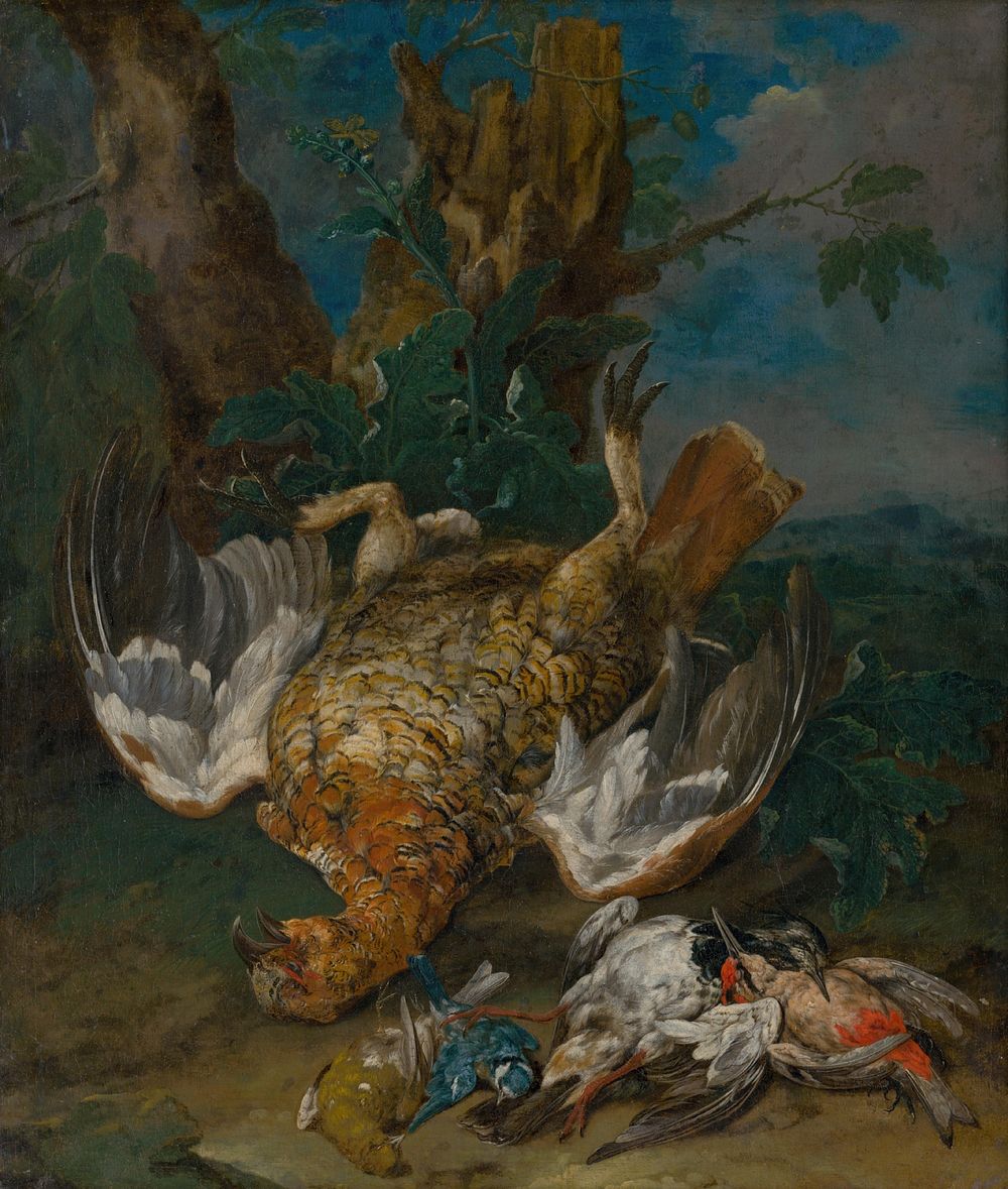 Still life with a grouse, Johann Georg De Hamilton