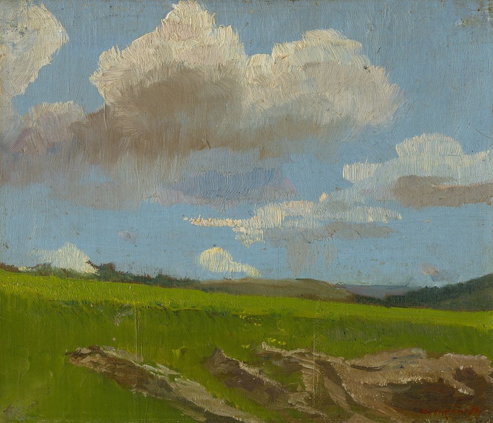 Landscape with clouds by László Mednyánszky