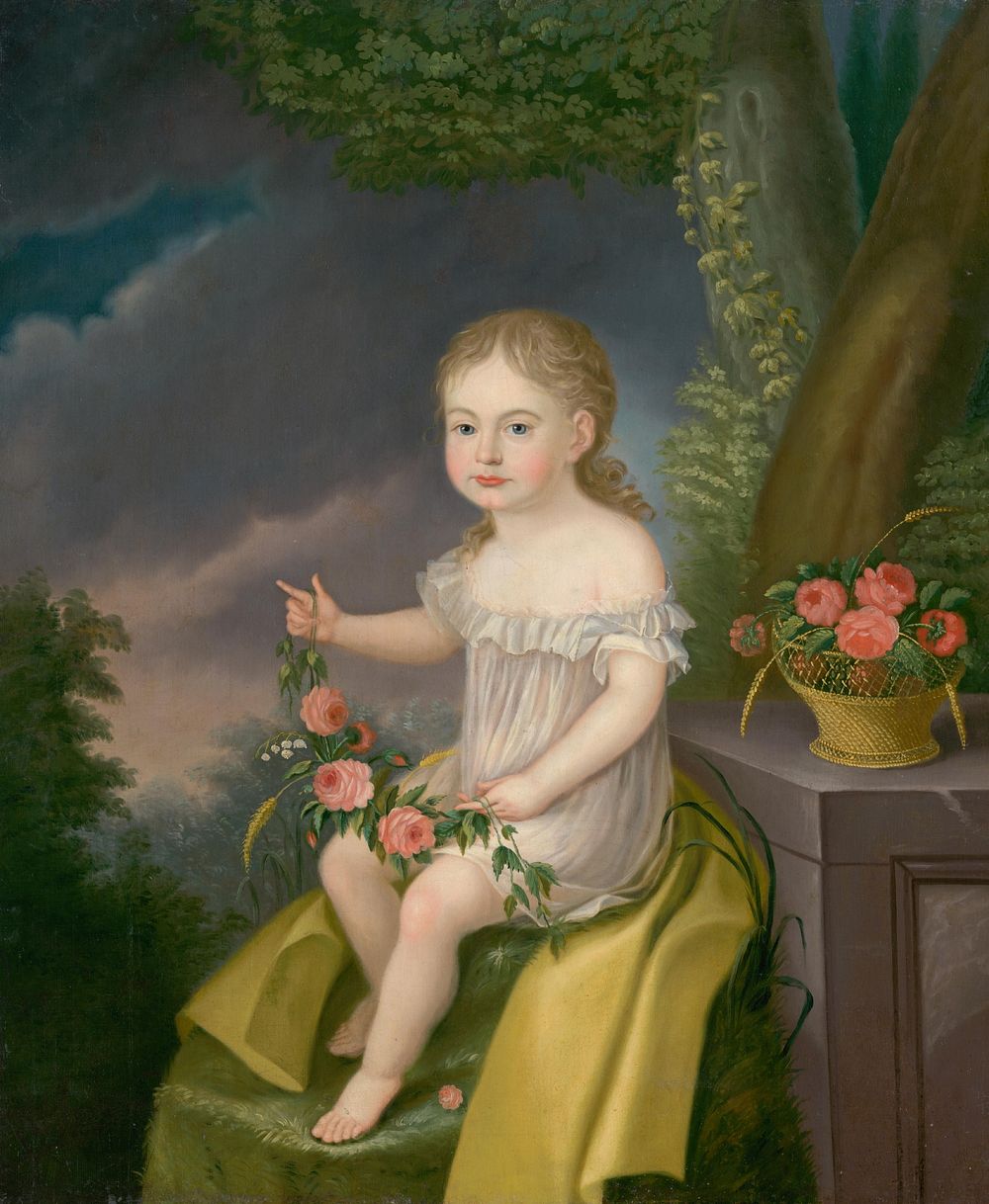 Child with flowers